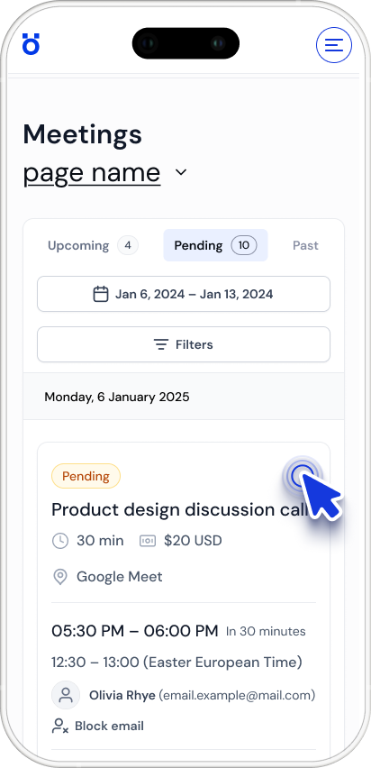 Manage your meetings